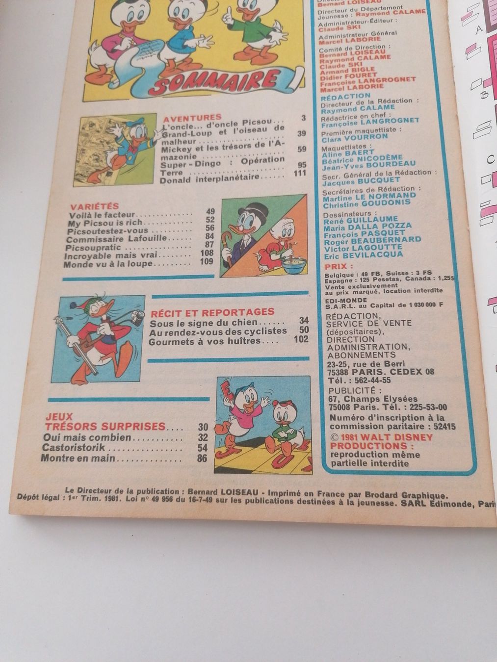 BD: Walt Disney Picsou 1981 – D'occasion à Chezard St-Martin par Loucail 2
