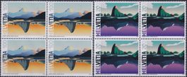 2021, Nr.1850+1851 Viererbl(Schweiz-Thailand) postfrisch **.