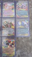 10 Pokemon Mega EX Karten Set in Schutzhüllen Zustand gut