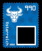 Crypto Stamp 4.0 Österreich: BULLE IN BLAU, 5-stelliger Code