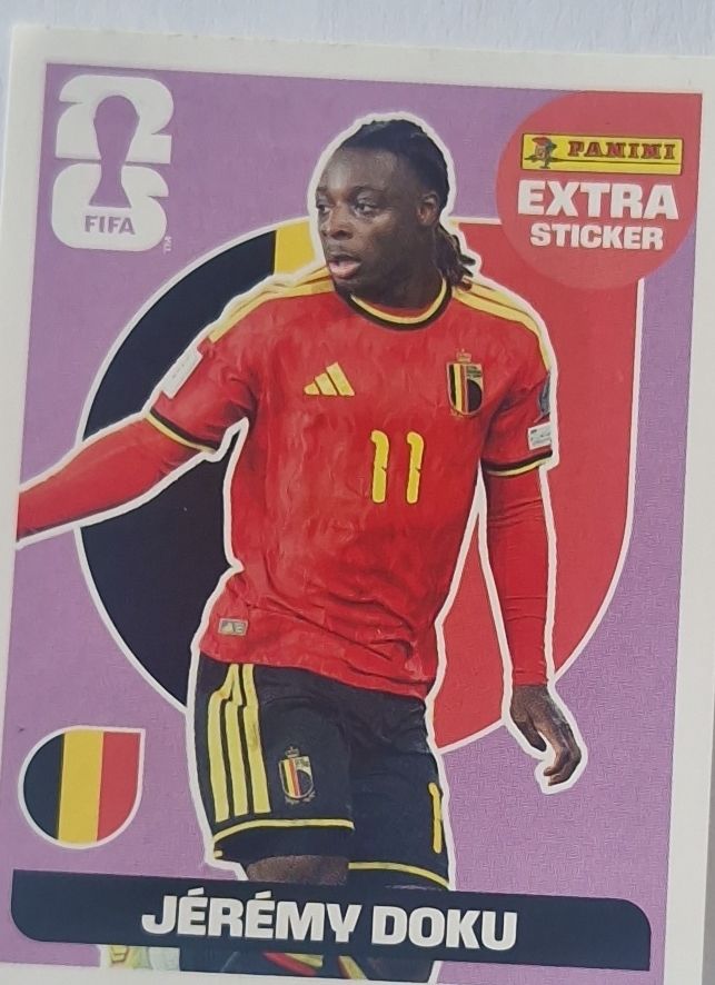 Panini Carte collezionabili: Panini Extra Sticker Jérémy Doku Belgium – Usato da Grenchen venduto da sla_dlz7