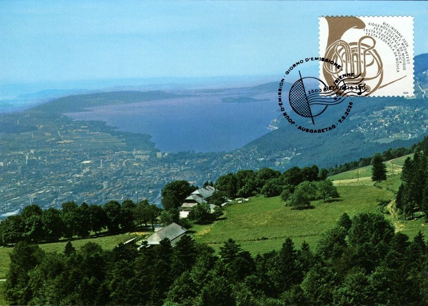 Tous les timbres: Maximumkarte Eidgenössisches Musikfest Biel – Neuf (Voir description) à Dottikon par haeusibuh5