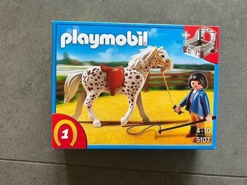 Jouets: PLAYMOBIL 5107 Knabstrupper Pferd komplett – D'occasion à Gams par Nici23456