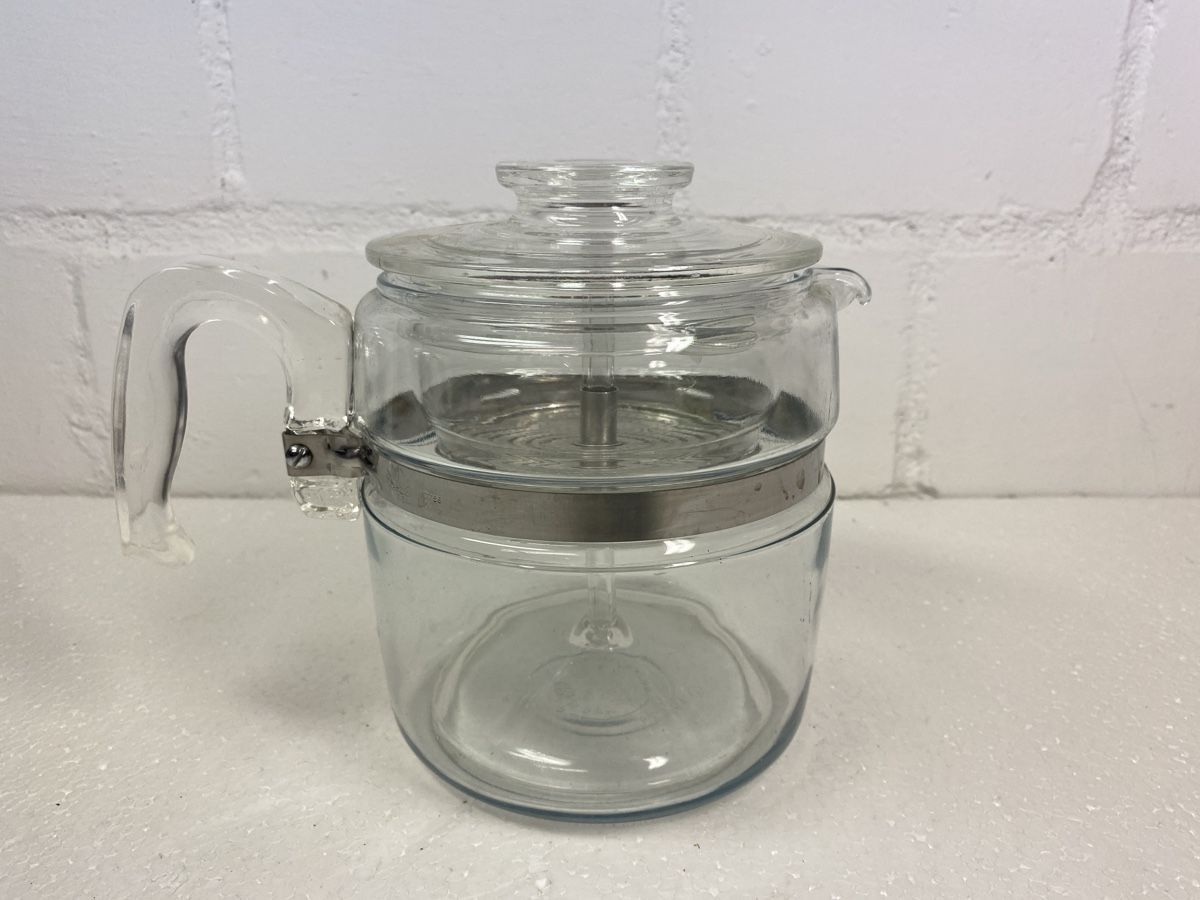 Théières: Glas Kaffeekanne Pyrex USA Stainless – D'occasion à sursee par trilli-tralli 8