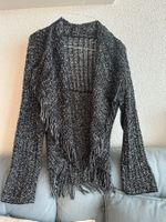 Strickjacke One Size schwarz/weiss