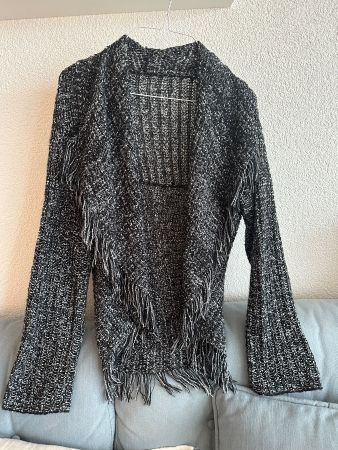 Strickjacke One Size schwarz/weiss