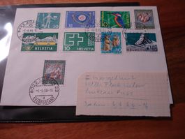 toll frankiertet Brief 6.6.66-16, Eisvogel mit Retusche