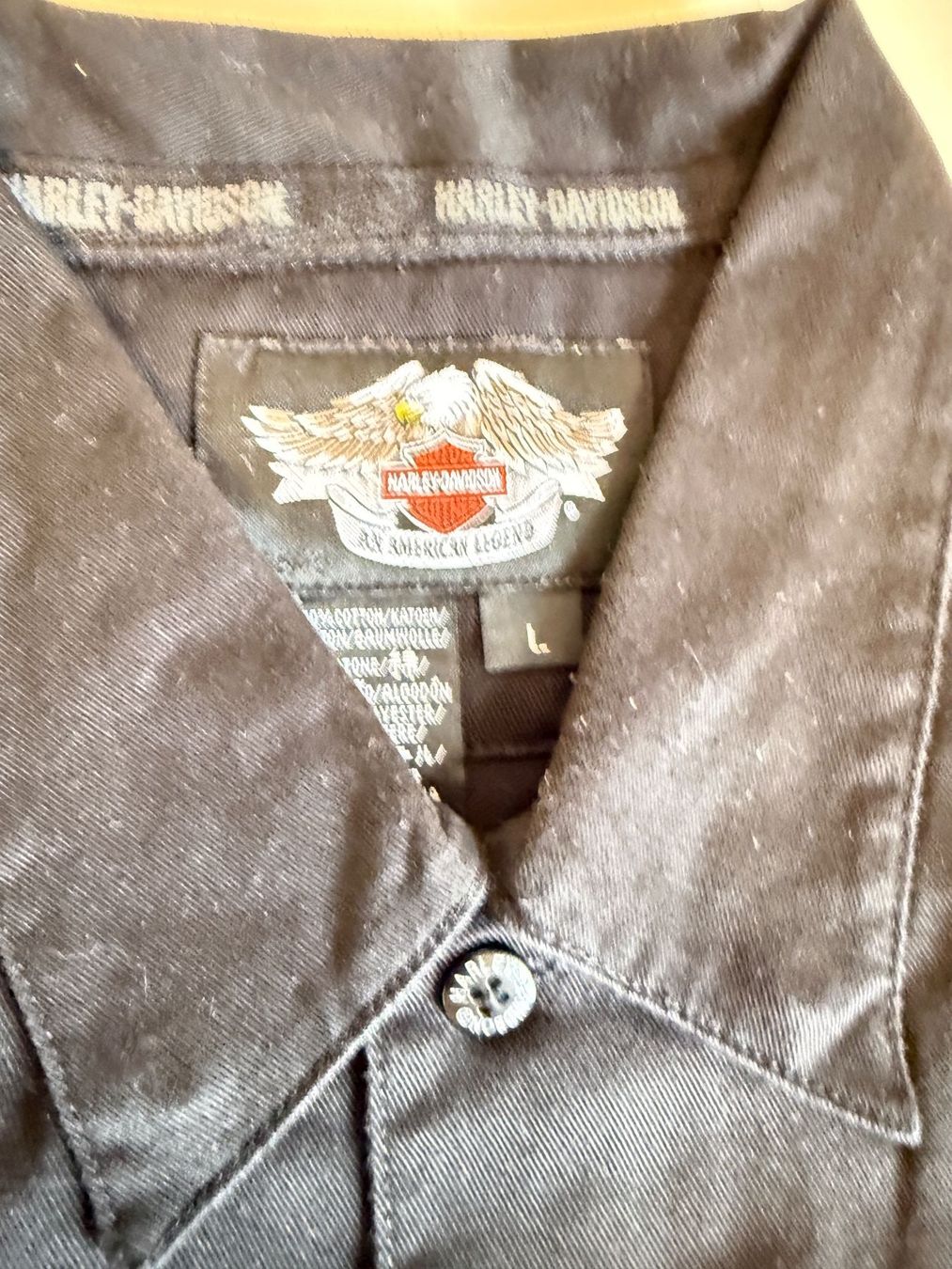 Harley-Davidson Camicie: Harley-Hemd, kurzarm, Grösse L – Usato da Steinhausen venduto da Erwa1 2