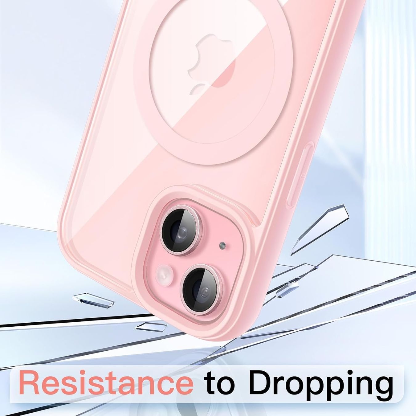 Apple Cover & Protezioni schermo: iPhone 15 Huelle Transparent Rosa mit MagSafe Ring – Usato da Meilen venduto da Zen25 2