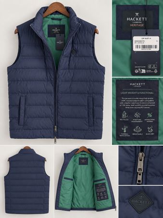 Hackett London Gilet Heritage blue size XL new