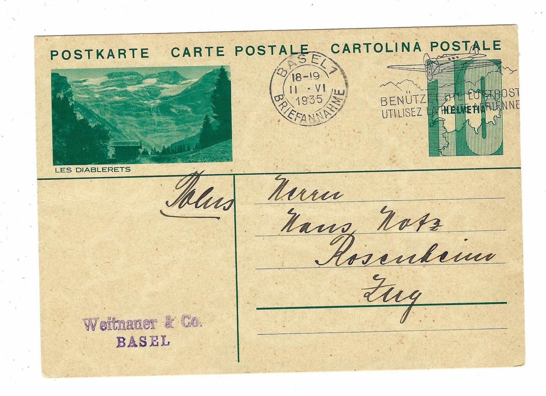 Alle Briefmarken: Bildpostkarte Les Diablerets vv – Gebraucht aus Aarau von fussball-fussball