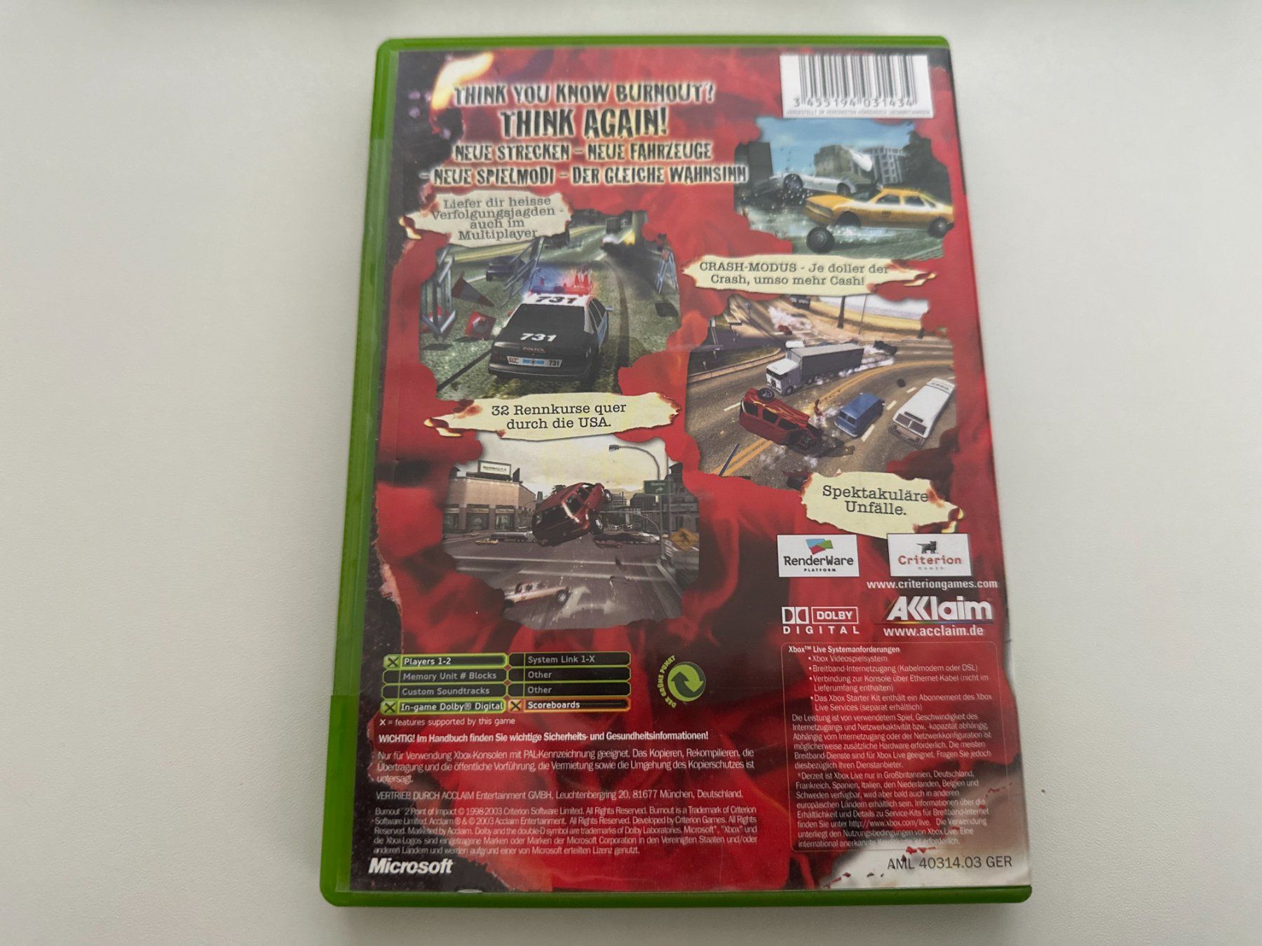 Microsoft Spiele: Burnout 2: Point of Impact, Xbox Original – Gebraucht aus Couvet von Aura_aura 2
