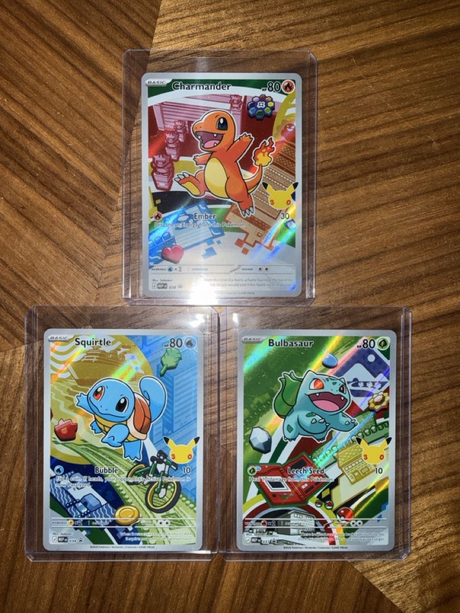 Pokémon Carte collezionabili: Kanto Starters Promo ENG, Charmander, Squirtle, Bulbasaur – Nuovo (secondo la descrizione) da Basel venduto da Booksandcards