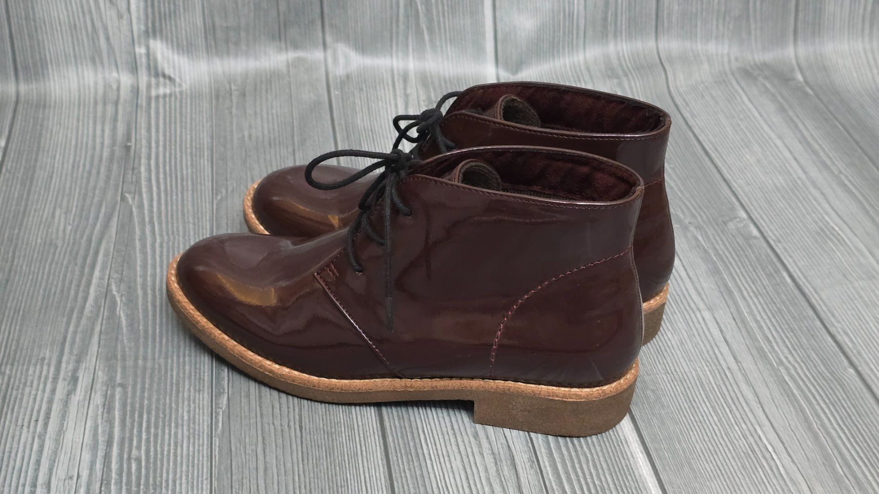 Scarpe da donna: Prendini Lack Schnürschuhe - 37 - Bordeaux / Weinrot – Nuovo (secondo la descrizione) da Thalwil venduto da VitaMini 3