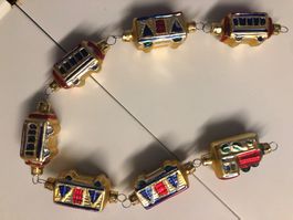 Weihnachtsschmuck einmaliger Eisenbahnzug mit 6 Wagen+Loki