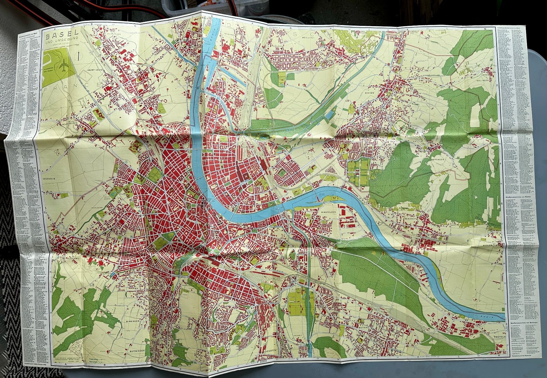 Landkarten & Atlanten: Offizieller Stadtplan Basel Bâle 1961 – Gebraucht aus Zürich von allp 1
