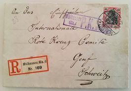 Deutschland Rotes Kreuz 1917, Mülhausen Zensur