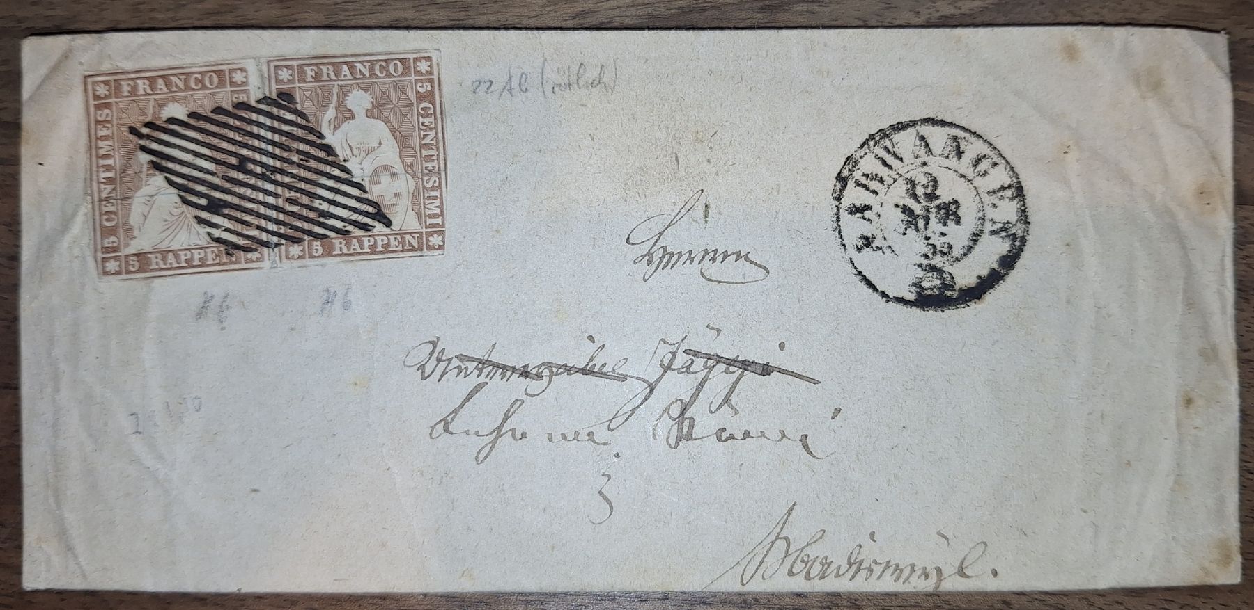 Tous les timbres: Strubelbrief 22A3 im paar Kat. 800.- – D'occasion à Balgach par SIMEON27 1