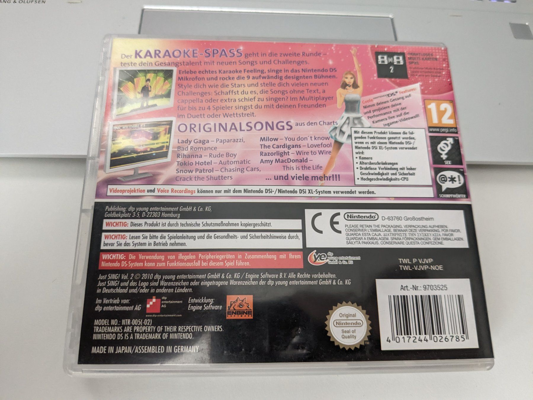 Nintendo Jeux: Just Sing Vol. 2 - Nintendo DS Game – D'occasion à Hünenberg See par SpecialEditionGaming 2