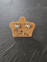 Spinnen Ohrstecker weiss-silbrig glitzern