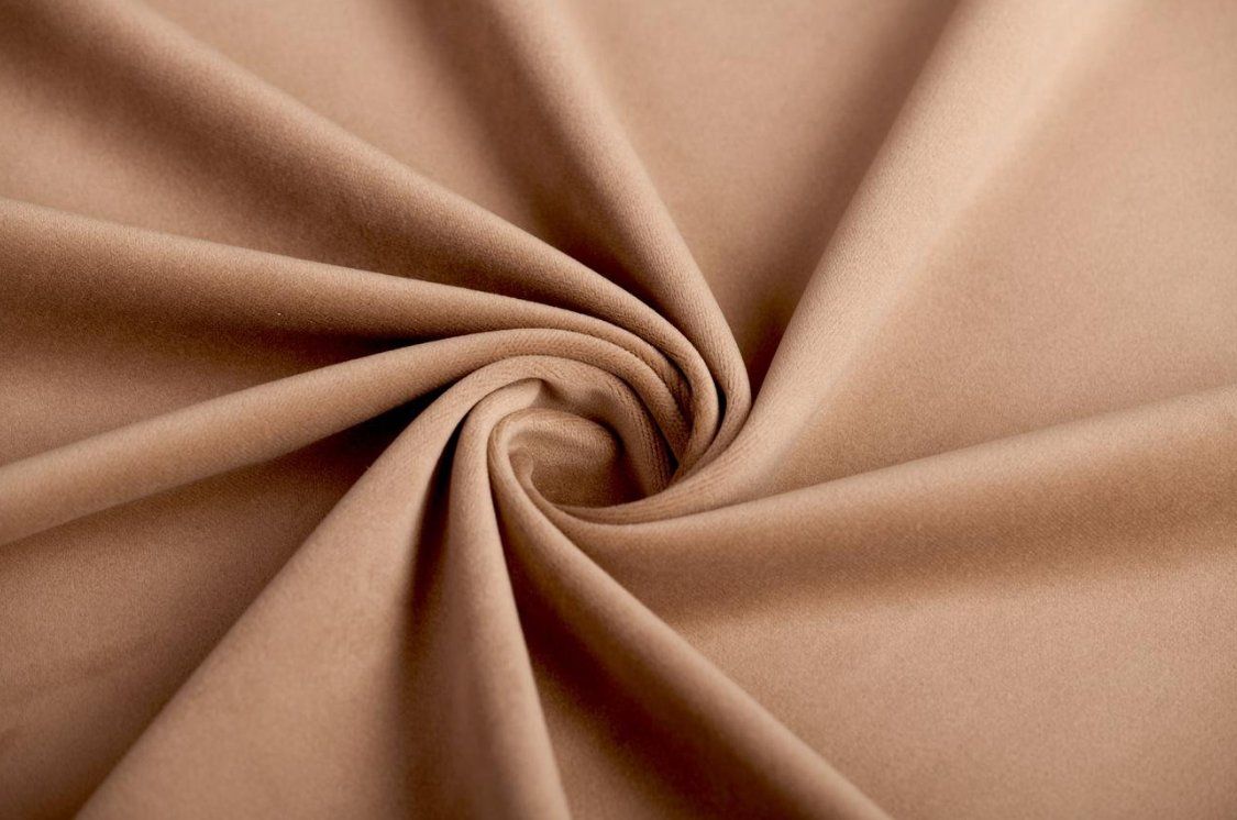 Tessuti: Stoff Velour Sand Meterware – Nuovo e nell'imballaggio originale da Adlikon b.Regensdorf venduto da MK-VORHANGSERVICE