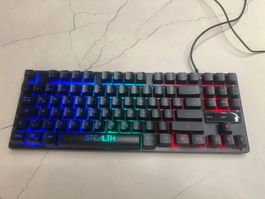 Gaming Tastatur und Maus Stealth Set schwarz gebraucht