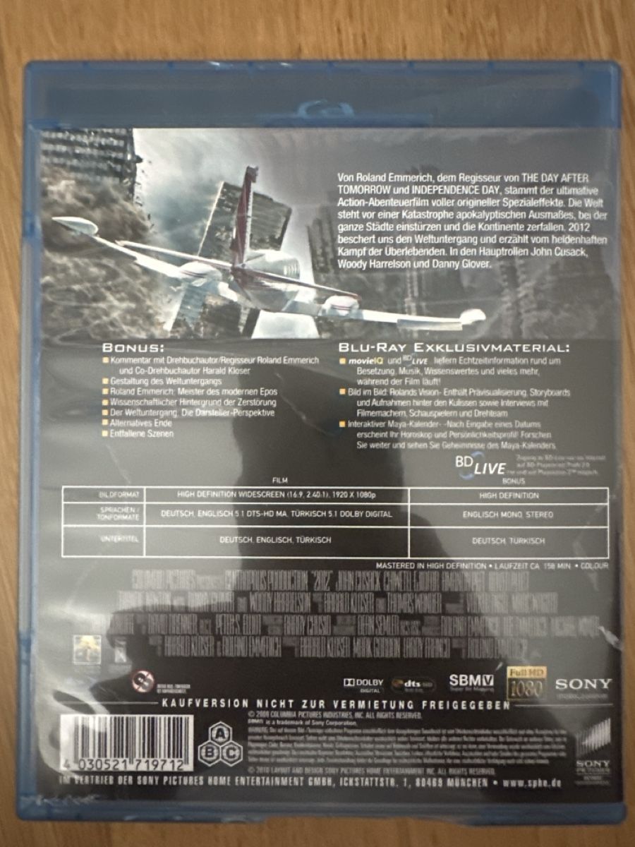Tutti i DVDs: 2012 - wir waren gewarnt - Bluray – Usato da Hochdorf venduto da Blitzman83 1