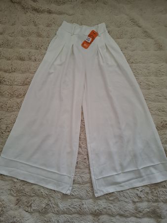 Pantalon Large / Palazzo Blanc - Made in Italy (Neuf)