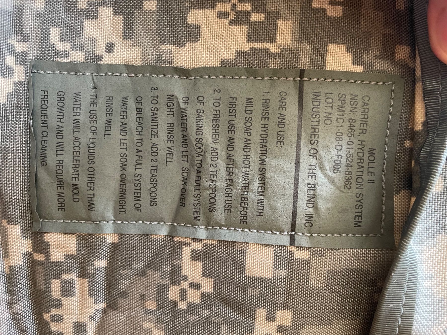 US Army Uniformen: Sac d’hydratation/ Camelback us army – Gebraucht aus Oberbütschel von Woodie2005 2