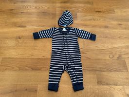 Polarn O. Pyred, Baby Schlafanzug / Pyjama mit Mütze Gr. 62