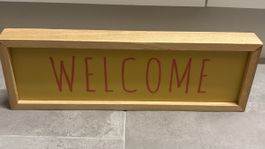 Belle décoration "Welcome" avec lumière 
