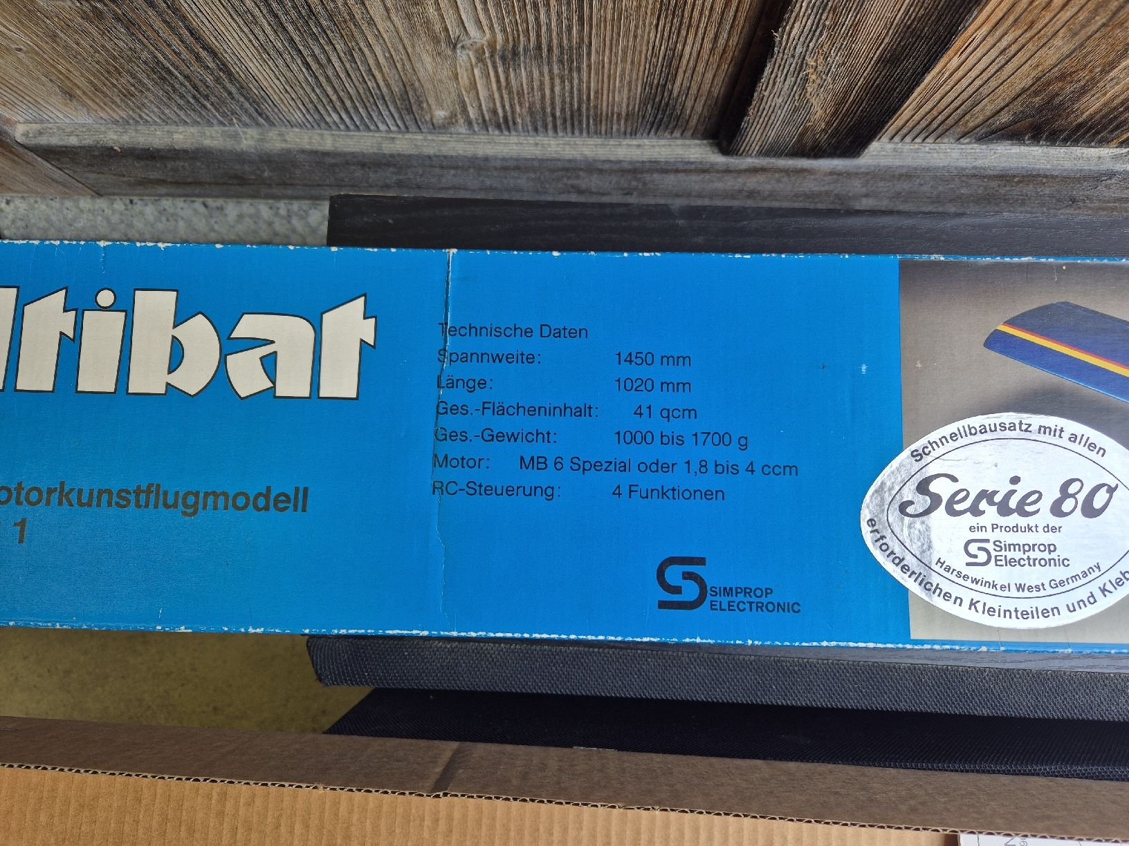 Simprop RC Modellbau: Karton plus Plan Bat Simprop – Neu (gemäss Beschreibung) aus Wattenwil von hps_z6w9 1