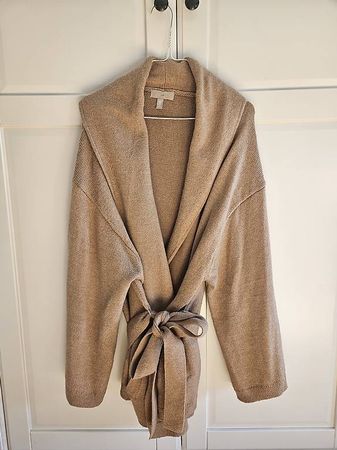 Wollmantel beige
