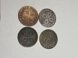 (2874) Bern 1/2 Batz 1894/96/98/1826 ss-vz