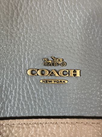 Edle Coach Handtasche, hellblau/beige, neuwertig, Top Zustan