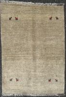 Perserteppich handgeknüpft Kamelmotiv Beige 147x106cm