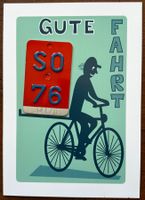 Velonummer mit Glückwunschkarte 50 Jahre, Fahrrad Nummer