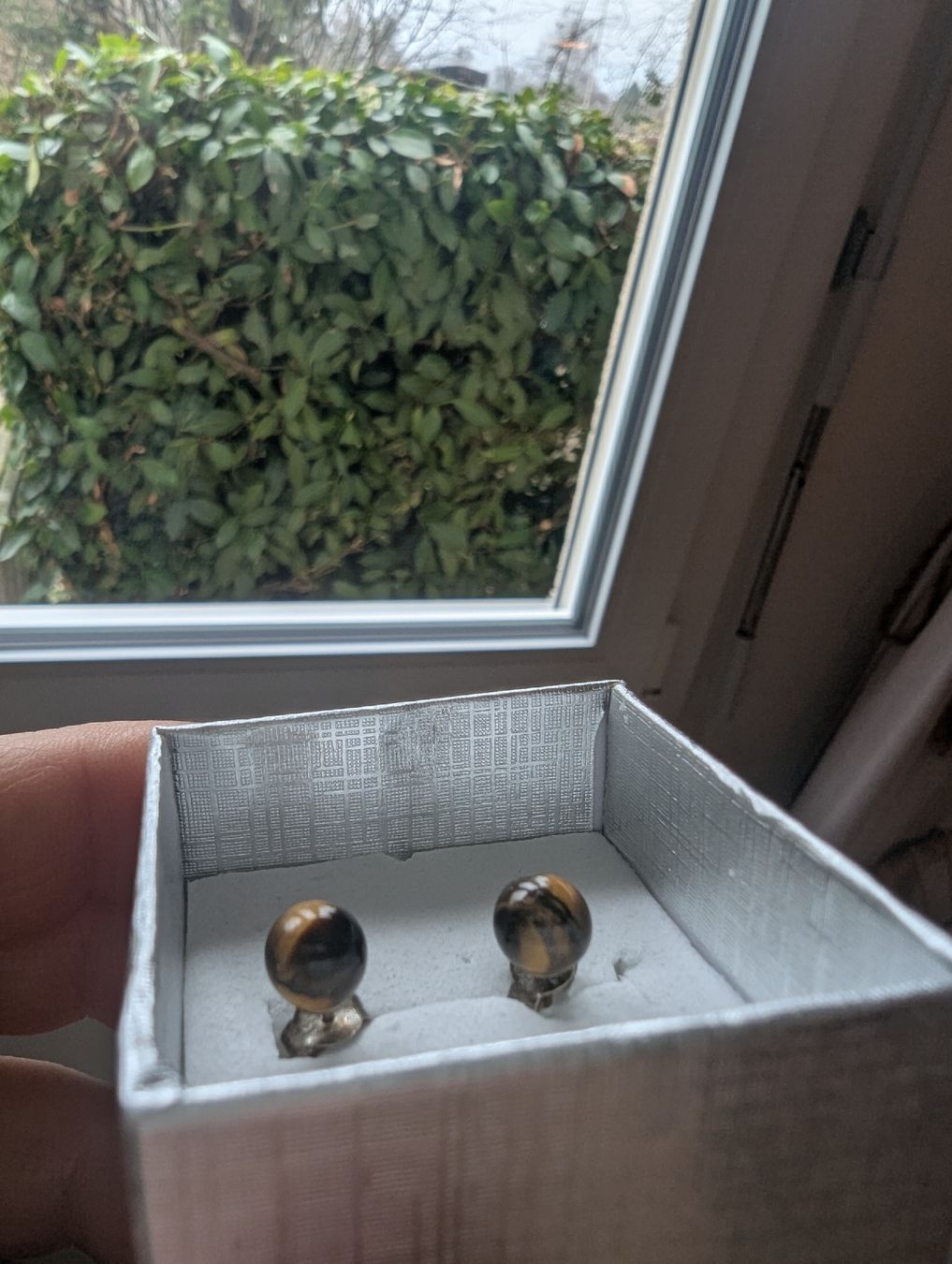 Orecchini pendenti & Orecchini a lobo: Tiger Eye Stone small earrings – Usato da Schlieren venduto da maseam 1