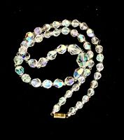 Vintage  1950er Jahre Aurora Borealis Glas Perlenkette