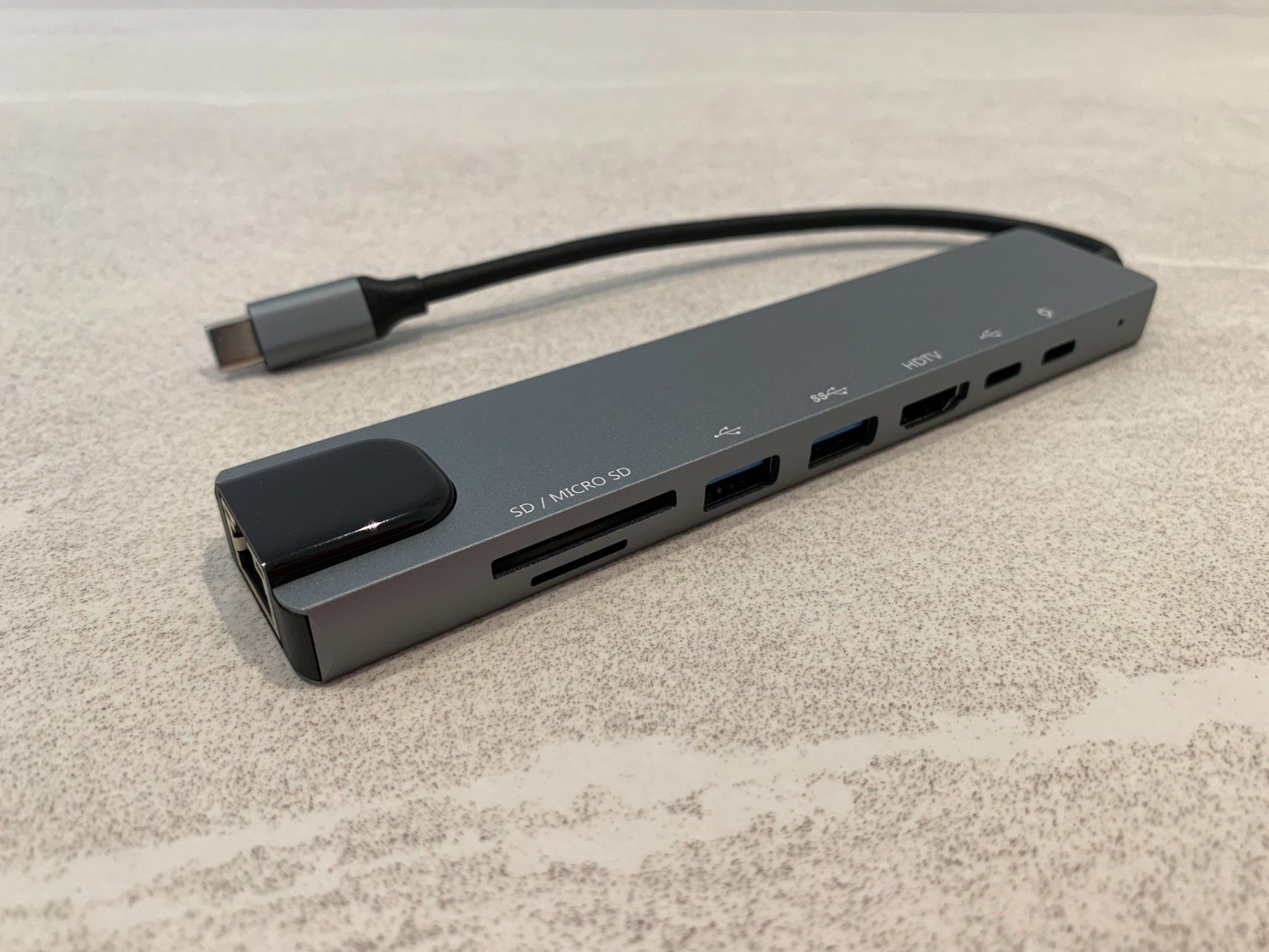 Unità & Adattatore: Adapter 8 in 1 USB-C auf Lan, Micro SD, HDMI, USB A, USB C – Nuovo e nell'imballaggio originale da Aarburg venduto da 2..0 1