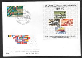 Eisenbahn Sonderbrief S. 786 Zürich 21.-23.4.1972 Vignette