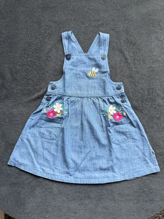 Frugi Latzkleid Bio-Baumwolle Grösse 98-104 blau