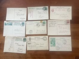 Lot 9 Stück  Postkarten uralt ab 1881  (G1366)