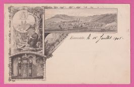 Einsiedeln gel 1905 4-Bild Karte