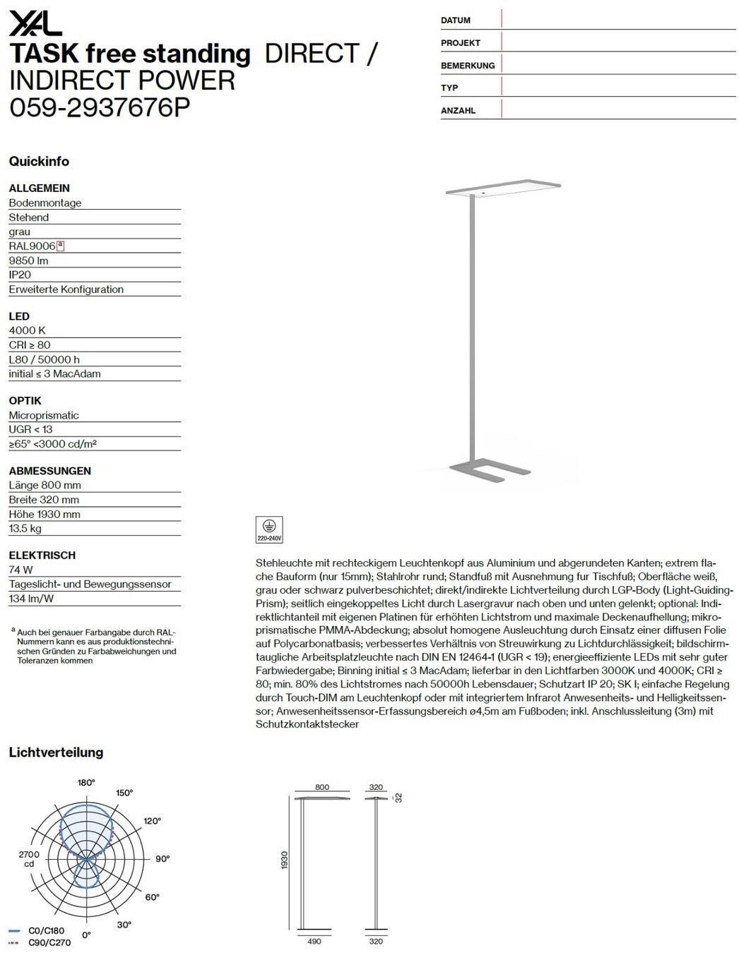 Lampade: Stehleuchte XAL free standing – Usato da Bülach venduto da Tvolvo 1