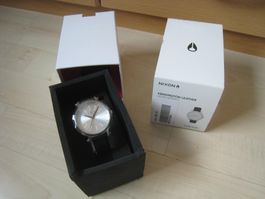 neue UHR NIXON Kensington Leather silver