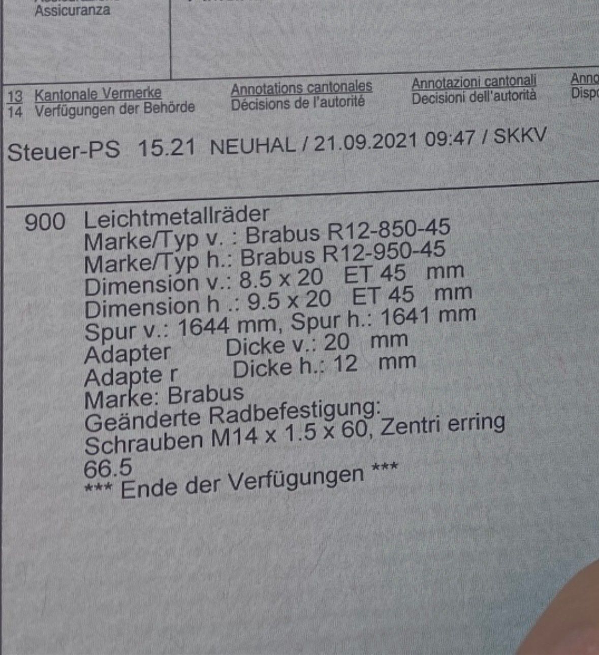 Brabus Felgen: BRABUS Monoblock 20 Zoll – Gebraucht aus Fislisbach von bab_h6zy 9