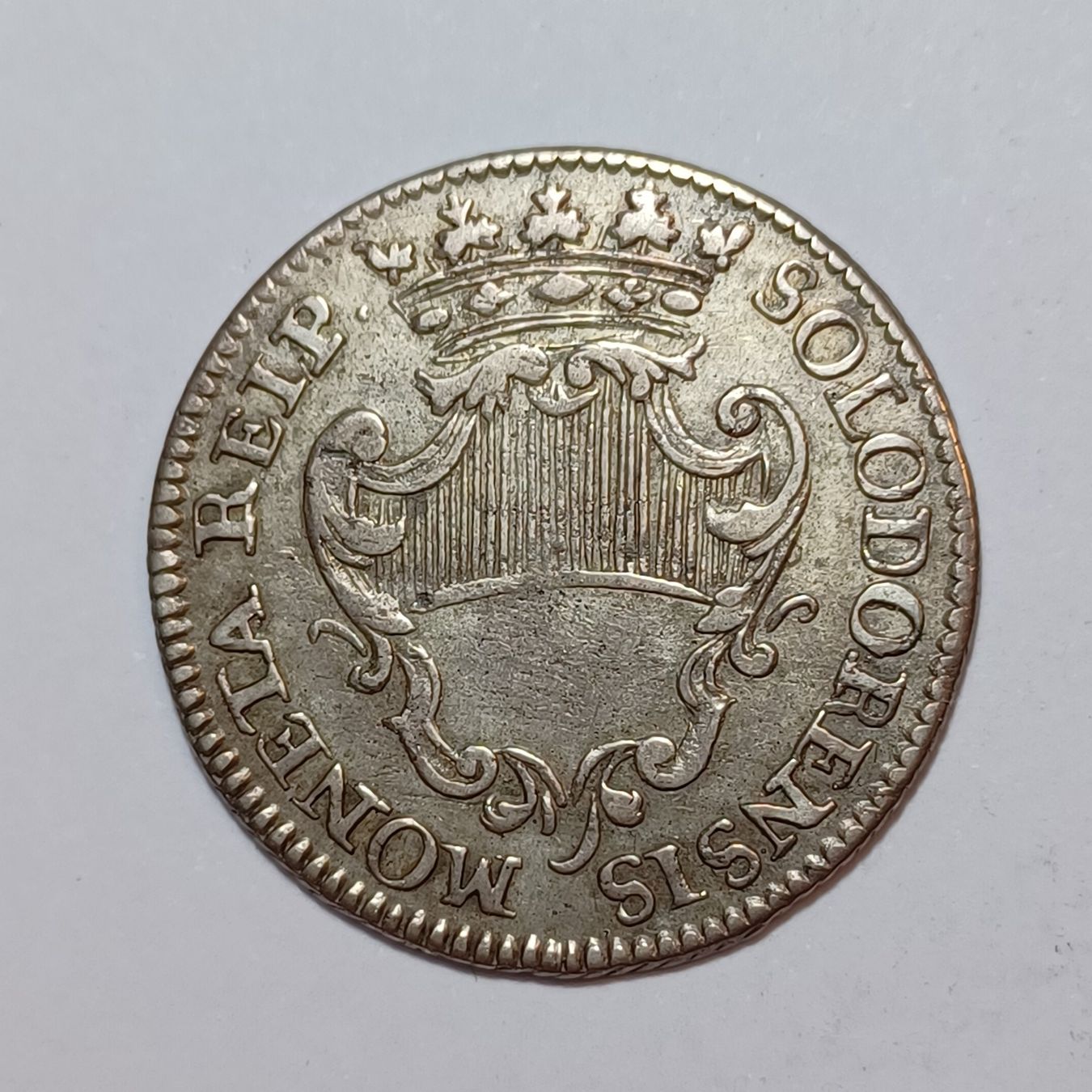 Tutti le monete: 20 Kreuzer 1763 Solothurn – Usato da Pfäffikon ZH venduto da Schweizer_Muenzen