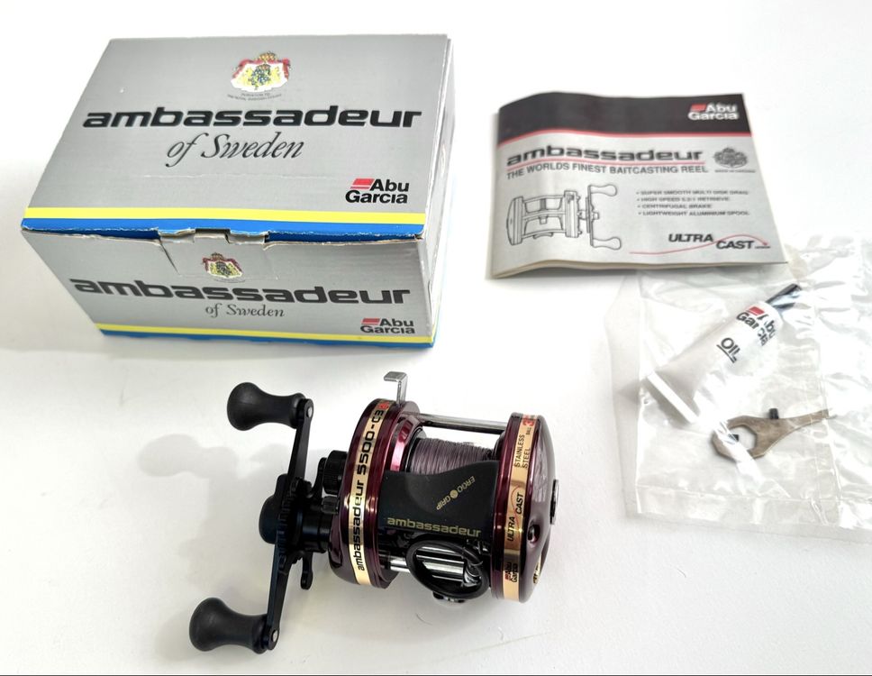 Moulinet Vintage Abu Garcia Ambassadeur 5500 - Marron - Fabriqué En Suède