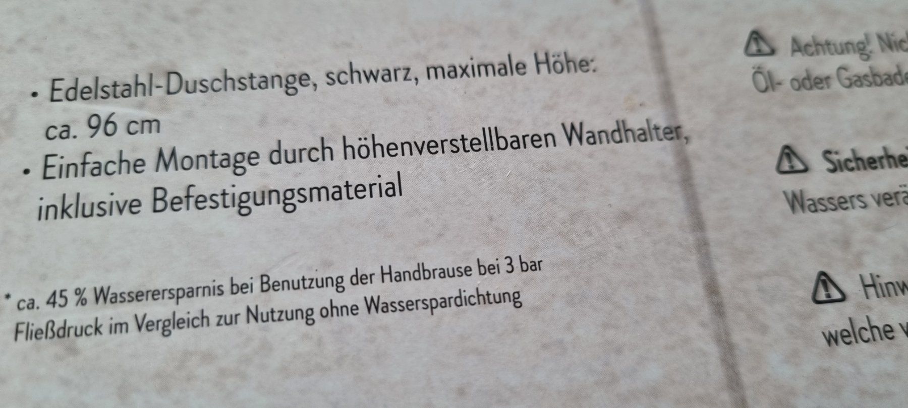 Pommeaux de douche: HOME CREATION Duschset Kopfbrause schwarz neu – Neuf (Voir description) à egliswil par Maggy6 2